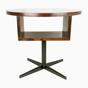 Mid-Century Modern Black Metal and Wood Sidetable or Nightstand, Italy, 1960s