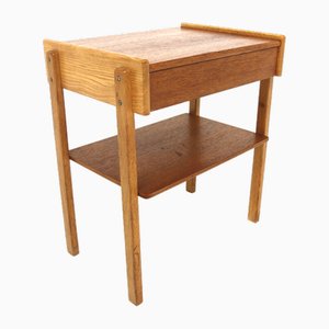 Table de Chevet Scandinave en Teck et Chêne, Suède, 1960s