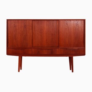 Dänisches Teak Highboard von EW Bach, 1960er