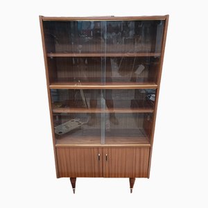 Showcase Bookcase in Wood and Glass, 1950s