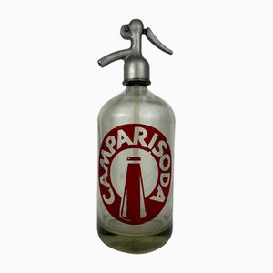 Botella de refresco o Campari Seltzer italiano, años 50