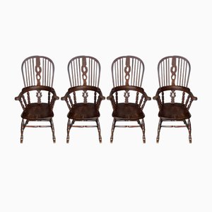 Harlequin Broad Arm Chairs, 1830s, Set of 4