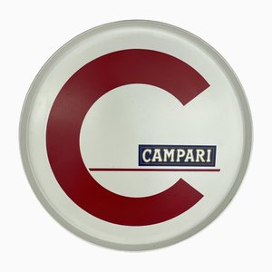 Campari Werbetablett aus Weißem Kunststoff, Italien, 1970er