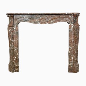 Louis XV Style Marble Fireplace, Late 19th Century