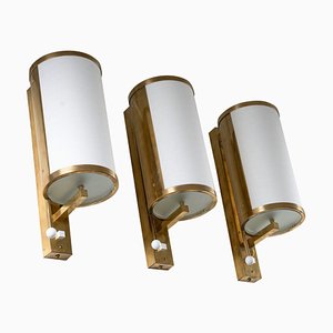 Swedish Brass Wall Lamps attributed to Boréns, 1960s