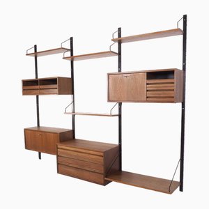 Modular Teak Royal System Wall System attributed to Poul Cadovius for Cado, 1950s