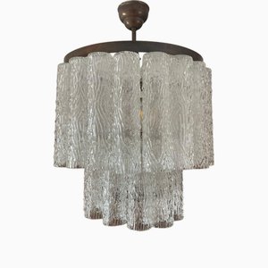 Lámpara de araña vintage de cristal de Murano