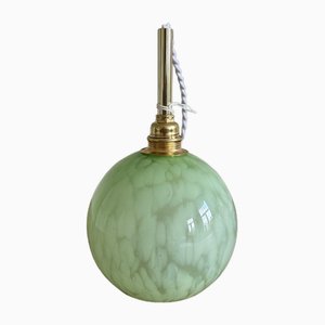 Green Glass Ceiling Lamp