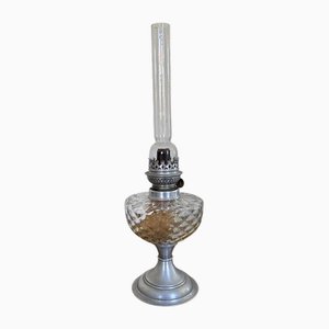 Glass & Metal Oil Lamp