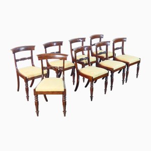 Beech Dining Chairs, 19th Century, Set of 8