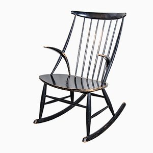 Rocking Chair par Illum Wikkelsø pour Niels Eilersen, 1950s