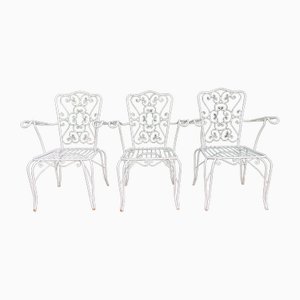 Provencal Armchairs in Wrought Iron, 1960s, Set of 3