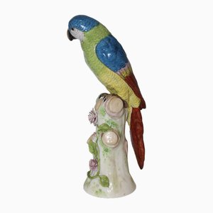 Porcelain Parrot in the style of Meissen, 20th Century