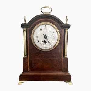 Horloge Victorienne Antique en Acajou Marqueté, 1880s