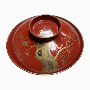 Urushi Maki-E Rice Bowls with Sakura Decor, Japan, 1920s, Set of 8