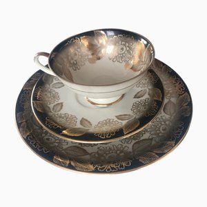 Juego de té y café de porcelana de Bareuther Bavaria, 1931-1950. Juego de 3