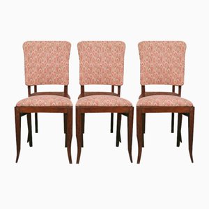 Art Deco Oak Dining Chairs, 1940s, Set of 6