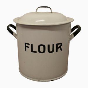 Enamel Flour Food Canister, 1920s