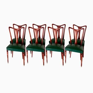 Dining Chairs attributed to Guglielmo Ulrich, Italy, 1940s, Set of 8