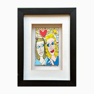 James Rizzi, Friends Funny Faces, Signed, Dated & Limited 3D Screenprint