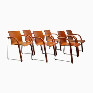 Stacking Chairs attributed to Ulrich Böhme & Wulf Schneider for Thonet, 1980, Set of 8