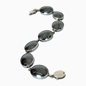 Silver and Hematite Bracelet from Niels Erik, 1960s
