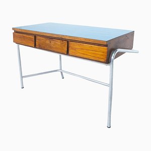 Mid-Century Modern Blue Desk with Drawers, Italy, 1940s