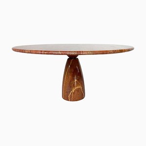 Mid-Century Modern Finale Dining Table in Red Travertine attributed to Peter Draenert, 1970s