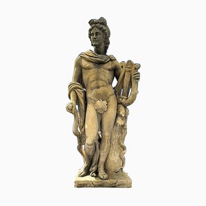 Estatua de jardín Apolo italiana de piedra, años 70