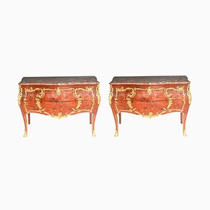 Commodes à Tiroirs en Marqueterie d'après François Linke, Set de 2