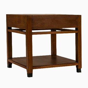 The Hague School Square Side Table in Oak, the Netherlands, 1930s