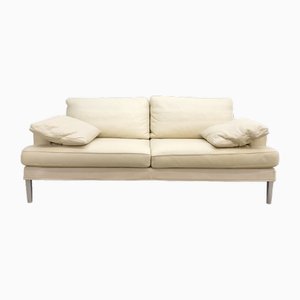 FSM Clarus Two-Seater Sofa in Cream Leather