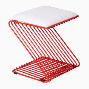 Red Edition A Stool Z by François Arnal for Atelier A