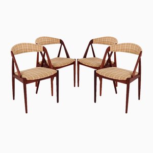 Danish Teak Chairs from Kai Kristiansen, 1970s, Set of 4