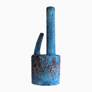 Bruno Gambone Vase aus glasierter und bemalter Majolika, La Vietrese zugeschrieben, 1960er Italien