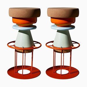 High Colorful Tembo Stool by Note Design Studio, Set of 2