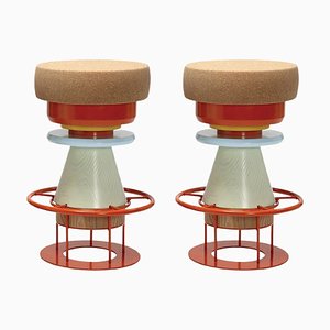 Set of Medium Colorful Tembo Stool by Note Design Studio
