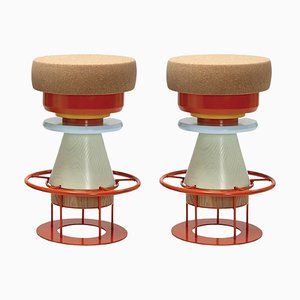 Tabouret Tembo Moyen Coloré par Note Design Studio, Set de 2