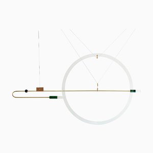Opus X Brass Sculpted Light Suspension by Periclis Frementitis