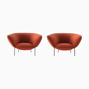 Set of Black Chromed You Armchairs by Luca Nichetto