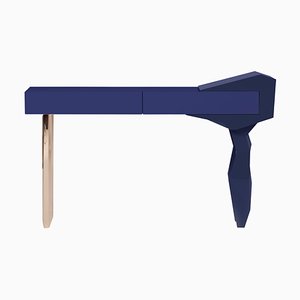 Blue and Brass Rockconsole by Royal Stranger