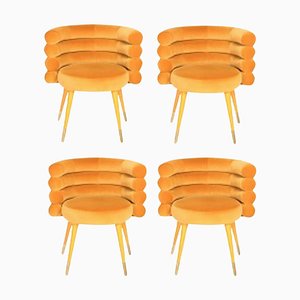 Chaises de Salle à Manger Moutarde Marshmallow par Royal Stranger, Set de 4