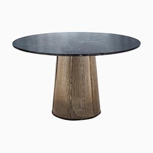 Bent Dining Table in Medium Black Smoky Grey by Pulpo