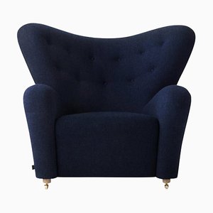 Blue Hallingdal the Tired Man Lounge Chair by Lassen