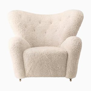 Moonlight Sheepskin the Tired Man Lounge Chair by Lassen