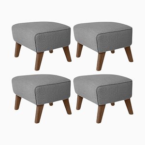 Grey and Smoked Oak Raf Simons Vidar 3 My Own Chair Footstools by Lassen, Set of 4