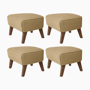 Sand Smoked Oak Raf Simons Vidar 3 My Own Chair Footstools by Lassen, Set of 4