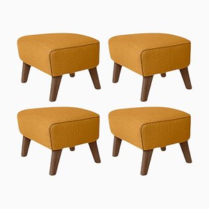 Orange Smoked Oak Raf Simons Vidar 3 My Own Chair Footstools by Lassen, Set of 4