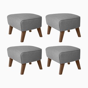 Grey and Smoked Oak Sahco Zero Footstools by Lassen, Set of 4
