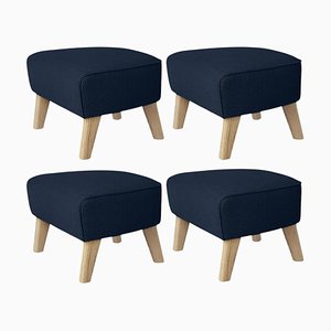 Blue and Natural Oak Sahco Zero Footstools by Lassen, Set of 4
